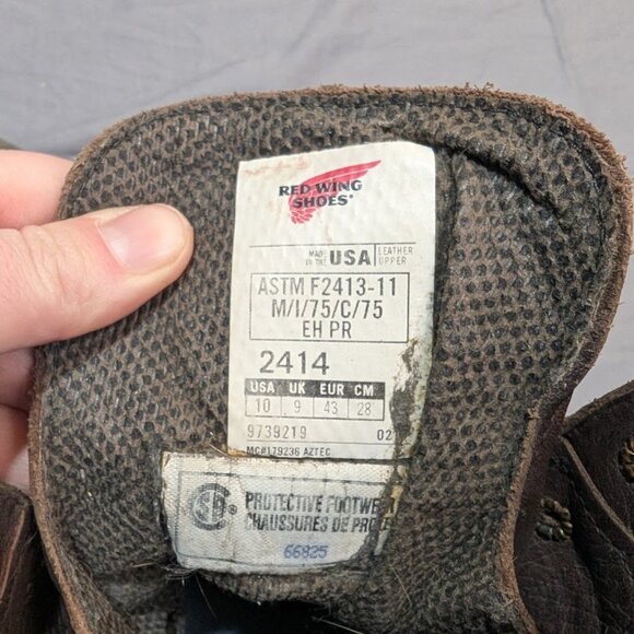 Red Wing Shoes Brown Leather Men Work Boots Safety Boots...